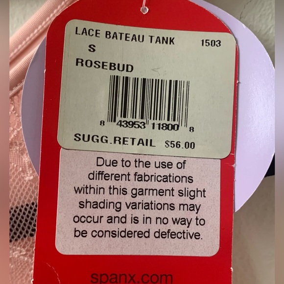 SPANX Light Pink Lace Tank - Picture 8 of 8